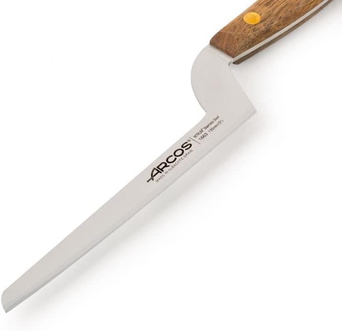 Deba Knife 7 Inch Stainless Steel. Japanese Kitchen Knife for Fish, Meat and Vegetables. Ovengkol Wood Handle 100% natural FSC and 170mm Blade. Series Nordika. Color Brown.