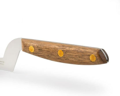 Deba Knife 7 Inch Stainless Steel. Japanese Kitchen Knife for Fish, Meat and Vegetables. Ovengkol Wood Handle 100% natural FSC and 170mm Blade. Series Nordika. Color Brown.