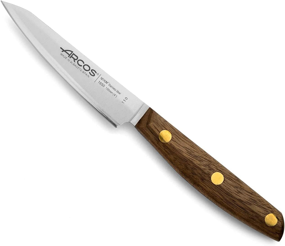 Deba Knife 7 Inch Stainless Steel. Japanese Kitchen Knife for Fish, Meat and Vegetables. Ovengkol Wood Handle 100% natural FSC and 170mm Blade. Series Nordika. Color Brown.