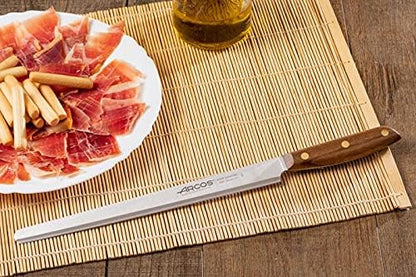 Deba Knife 7 Inch Stainless Steel. Japanese Kitchen Knife for Fish, Meat and Vegetables. Ovengkol Wood Handle 100% natural FSC and 170mm Blade. Series Nordika. Color Brown.
