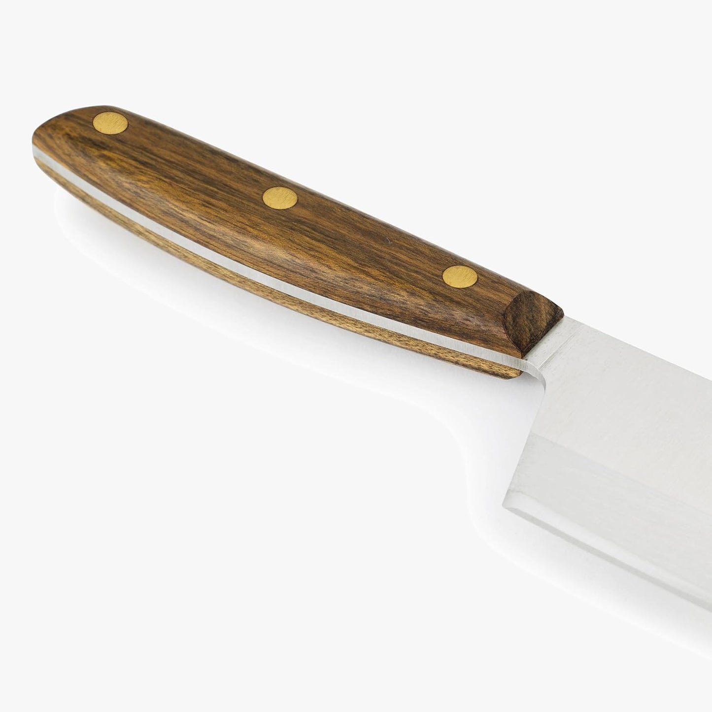 Deba Knife 7 Inch Stainless Steel. Japanese Kitchen Knife for Fish, Meat and Vegetables. Ovengkol Wood Handle 100% natural FSC and 170mm Blade. Series Nordika. Color Brown.