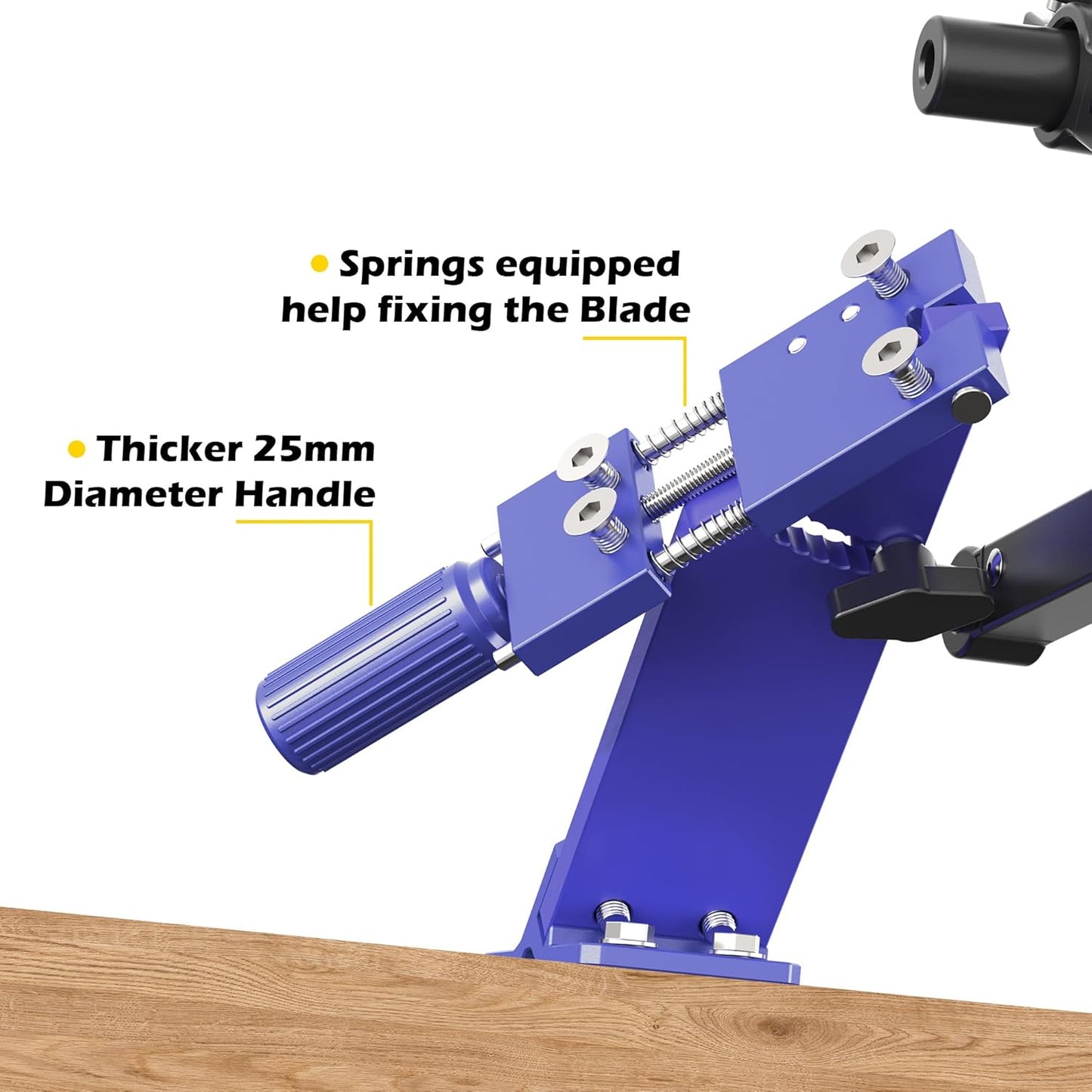 [Updated] Lawn Mower Blade Sharpener 15°-45° Adjustable Frame with Ball Bearing Manufacture Handle for Right & Left Hand Blades, Use with Angle Grinder, Black