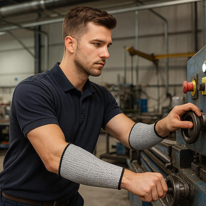 2 Pair Cut Resistant Sleeve Protective Arm Sleeves Dog Bite Safety Arm Sleeves Cut Resistant Forearm Sleeve Level5 Arms Burn Protective for Thin Skin Bruising Men Women