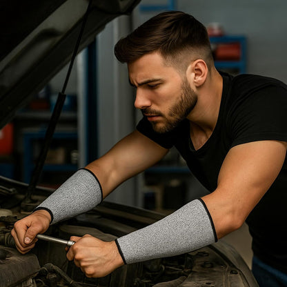 2 Pair Cut Resistant Sleeve Protective Arm Sleeves Dog Bite Safety Arm Sleeves Cut Resistant Forearm Sleeve Level5 Arms Burn Protective for Thin Skin Bruising Men Women