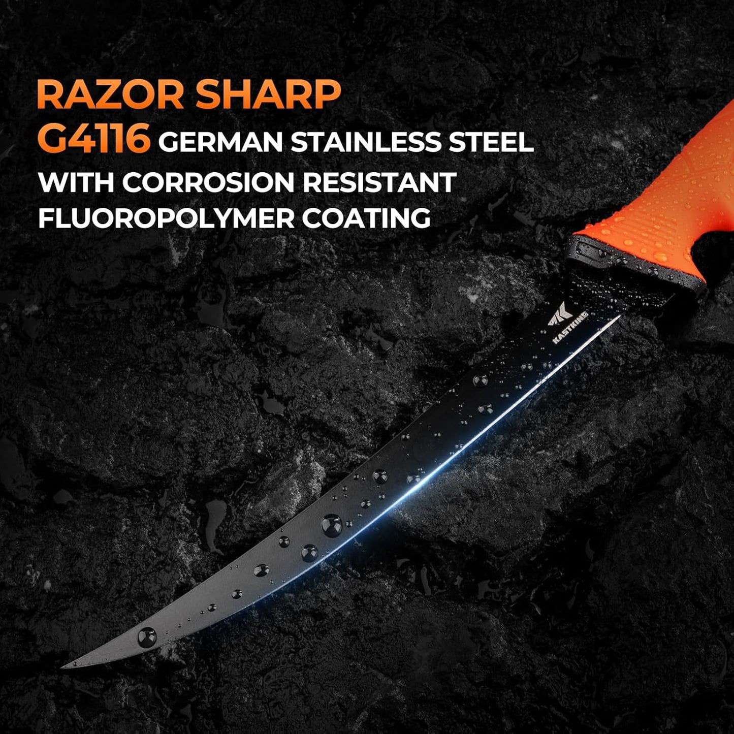 Paradox Fishing Fillet Knife Kit, 7" and 9" | G4116 German Stainless Steel, Non-Slip Handles, Sheath Included, Fresh & Saltwater, Great Fishing Gifts