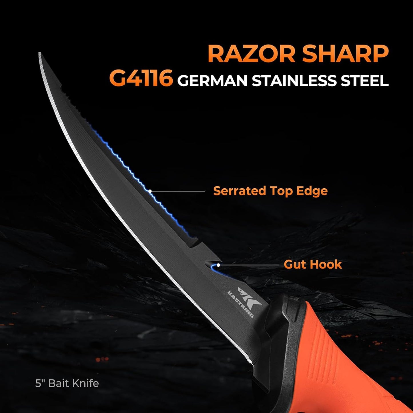 Paradox Fishing Fillet Knife Kit, 7" and 9" | G4116 German Stainless Steel, Non-Slip Handles, Sheath Included, Fresh & Saltwater, Great Fishing Gifts