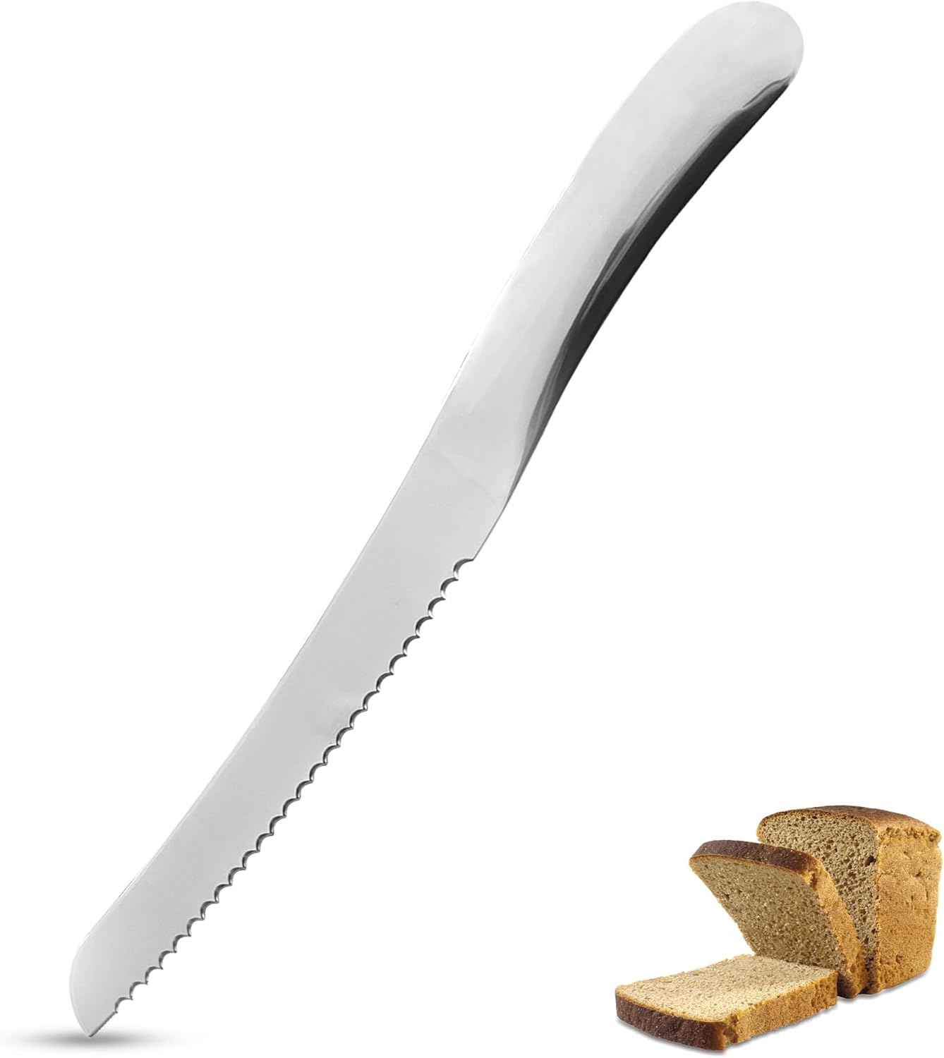 Stainless Steel Bread Knife – Serrated Knife for Homemade Bread, Sourdough & Baguettes | Precision Cutter for Even Slices