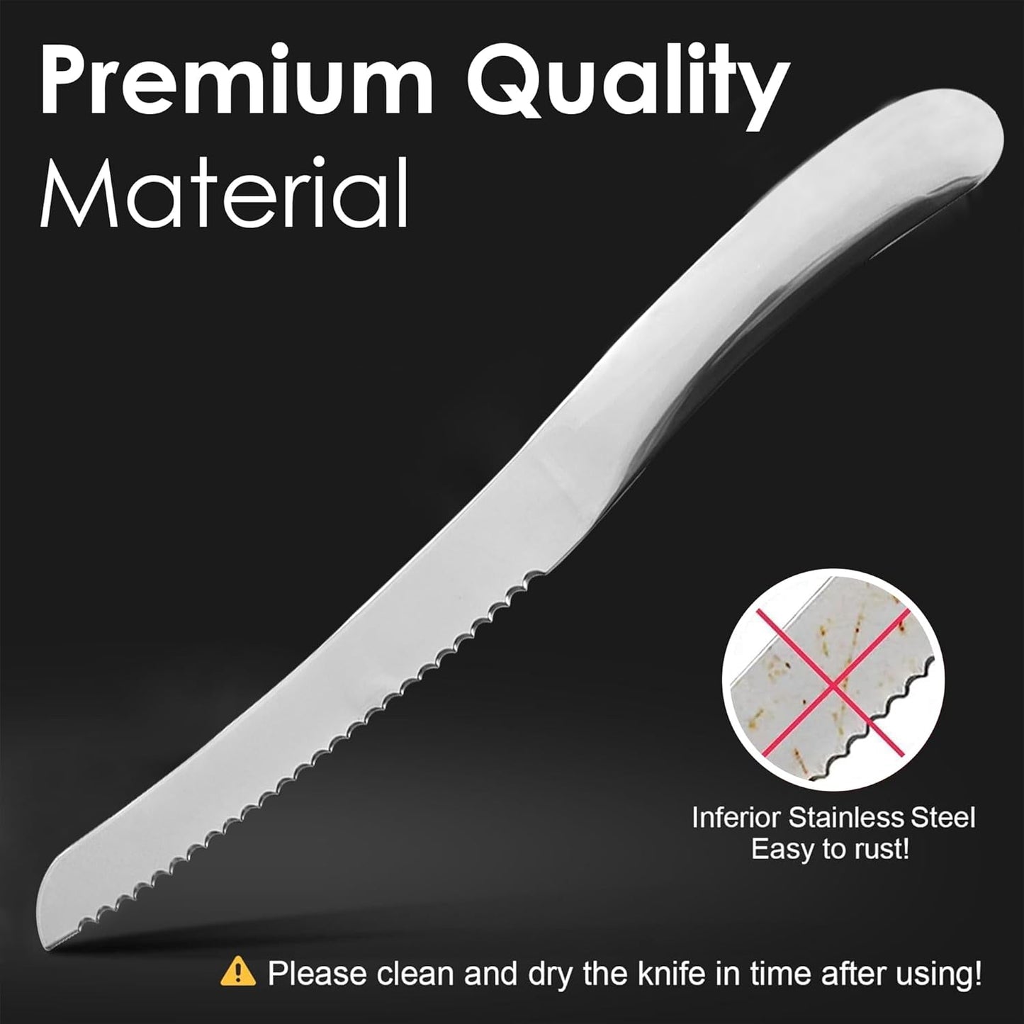 Stainless Steel Bread Knife – Serrated Knife for Homemade Bread, Sourdough & Baguettes | Precision Cutter for Even Slices