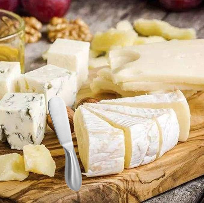 Spreader Knife Set,4-Piece Cheese and Butter Spreader Knives,Mini Serving Tongs,Stainless Steel Multipurpose Butter Knives