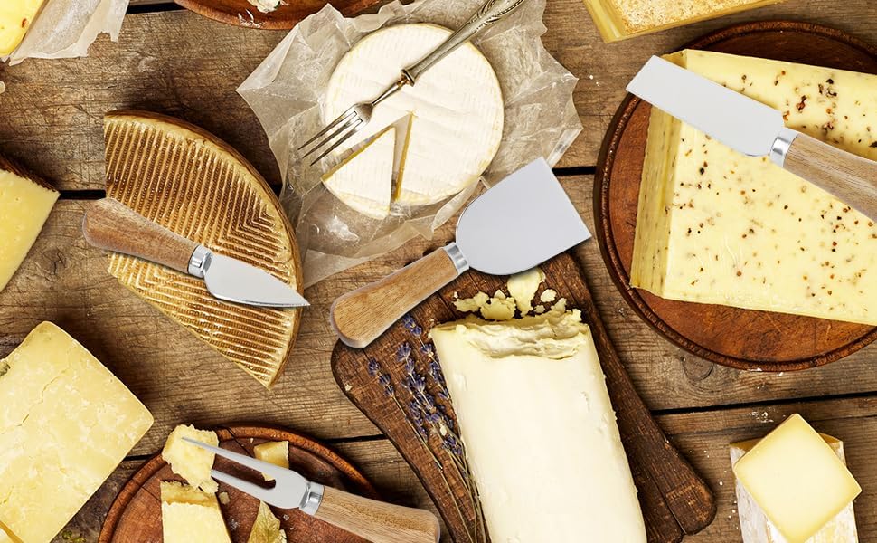 Spreader Knife Set,4-Piece Cheese and Butter Spreader Knives,Mini Serving Tongs,Stainless Steel Multipurpose Butter Knives