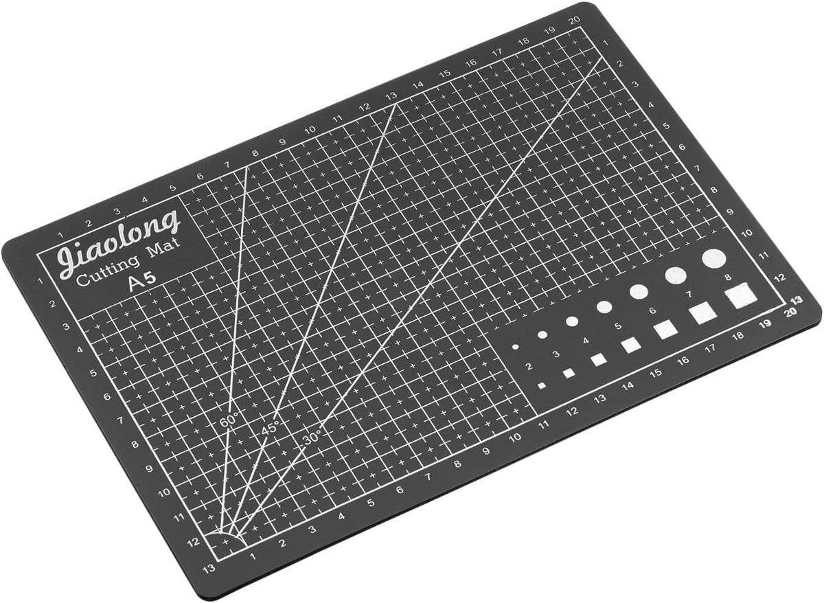A5 Self-Healing Cutting Mat 9"x6" Craft Cutting Board for DIY Art Work Sewing Cutting, Black