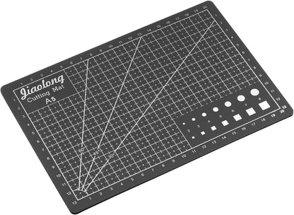 A5 Self-Healing Cutting Mat 9"x6" Craft Cutting Board for DIY Art Work Sewing Cutting, Black