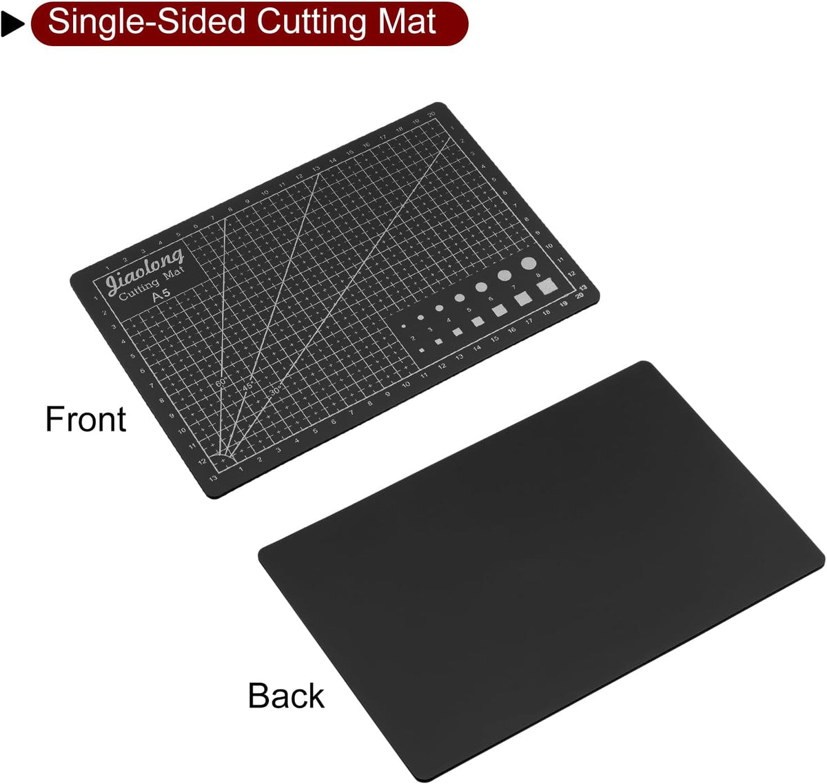 A5 Self-Healing Cutting Mat 9"x6" Craft Cutting Board for DIY Art Work Sewing Cutting, Black