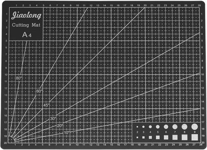 A5 Self-Healing Cutting Mat 9"x6" Craft Cutting Board for DIY Art Work Sewing Cutting, Black