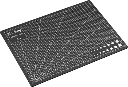 A5 Self-Healing Cutting Mat 9"x6" Craft Cutting Board for DIY Art Work Sewing Cutting, Black