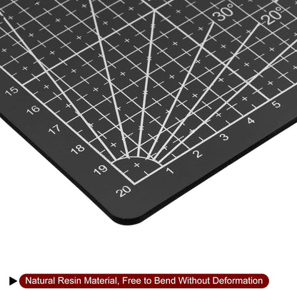 A5 Self-Healing Cutting Mat 9"x6" Craft Cutting Board for DIY Art Work Sewing Cutting, Black