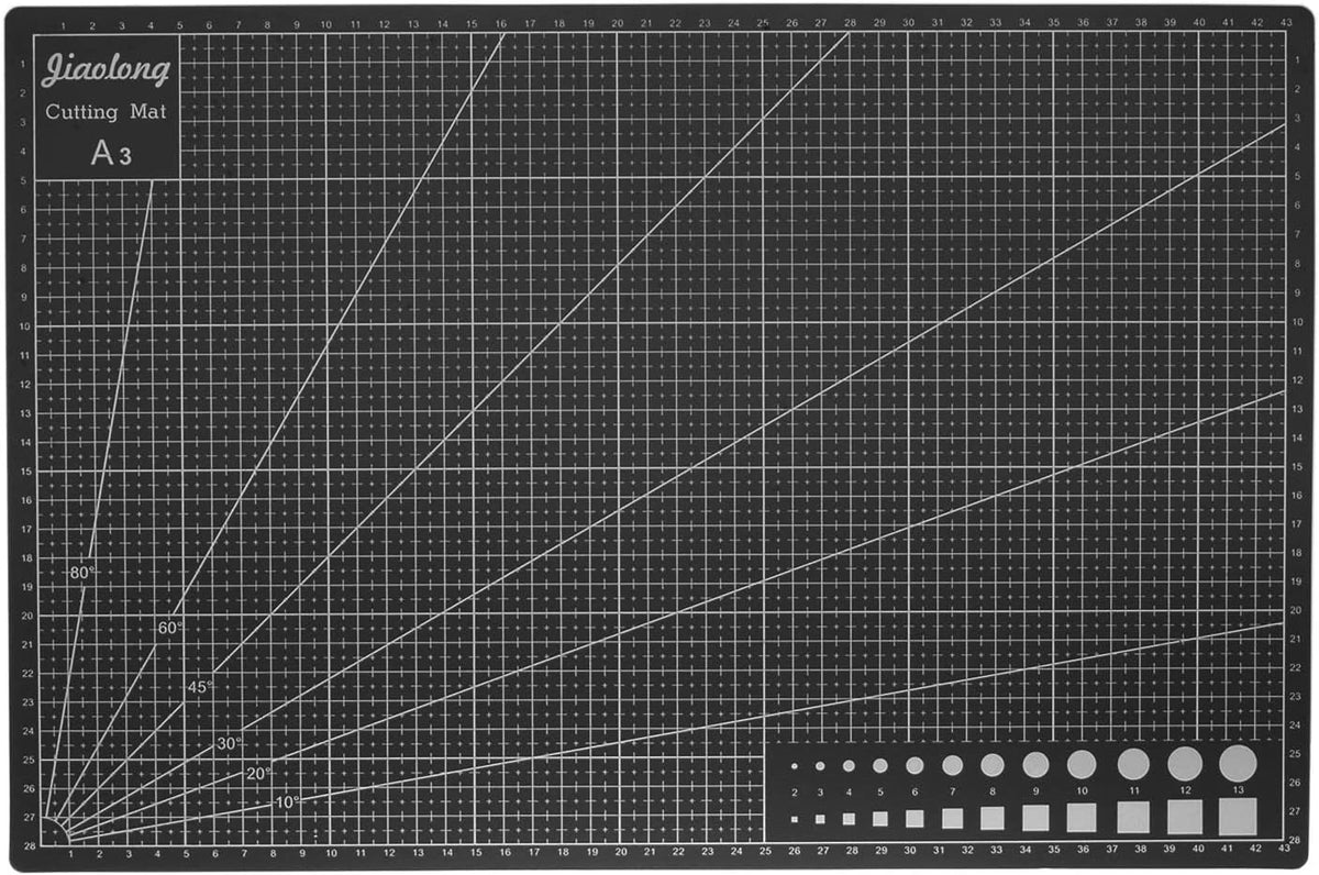 A5 Self-Healing Cutting Mat 9"x6" Craft Cutting Board for DIY Art Work Sewing Cutting, Black