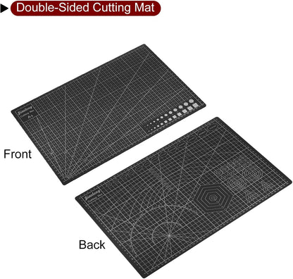 A5 Self-Healing Cutting Mat 9"x6" Craft Cutting Board for DIY Art Work Sewing Cutting, Black