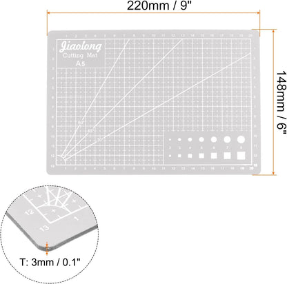 A5 Self-Healing Cutting Mat 9"x6" Craft Cutting Board for DIY Art Work Sewing Cutting, Black