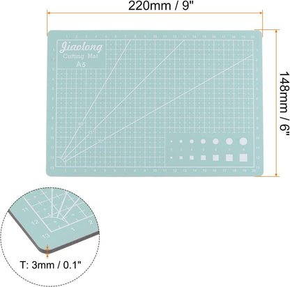 A5 Self-Healing Cutting Mat 9"x6" Craft Cutting Board for DIY Art Work Sewing Cutting, Black