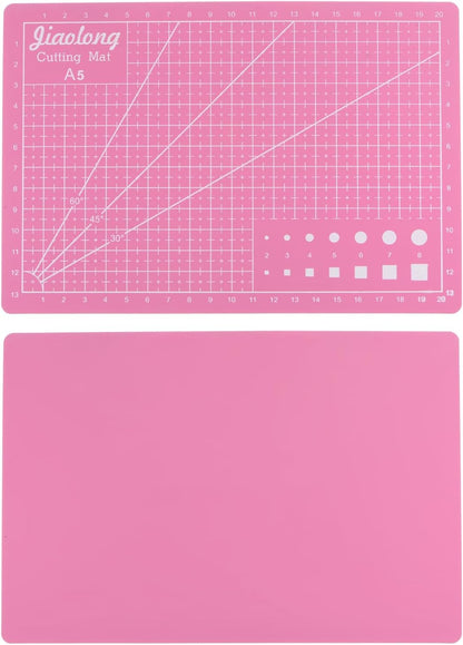 A5 Self-Healing Cutting Mat 9"x6" Craft Cutting Board for DIY Art Work Sewing Cutting, Black