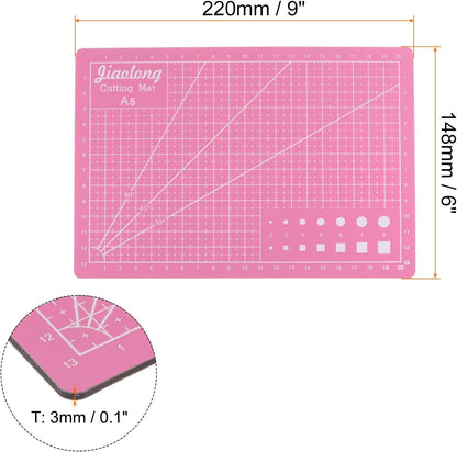 A5 Self-Healing Cutting Mat 9"x6" Craft Cutting Board for DIY Art Work Sewing Cutting, Black