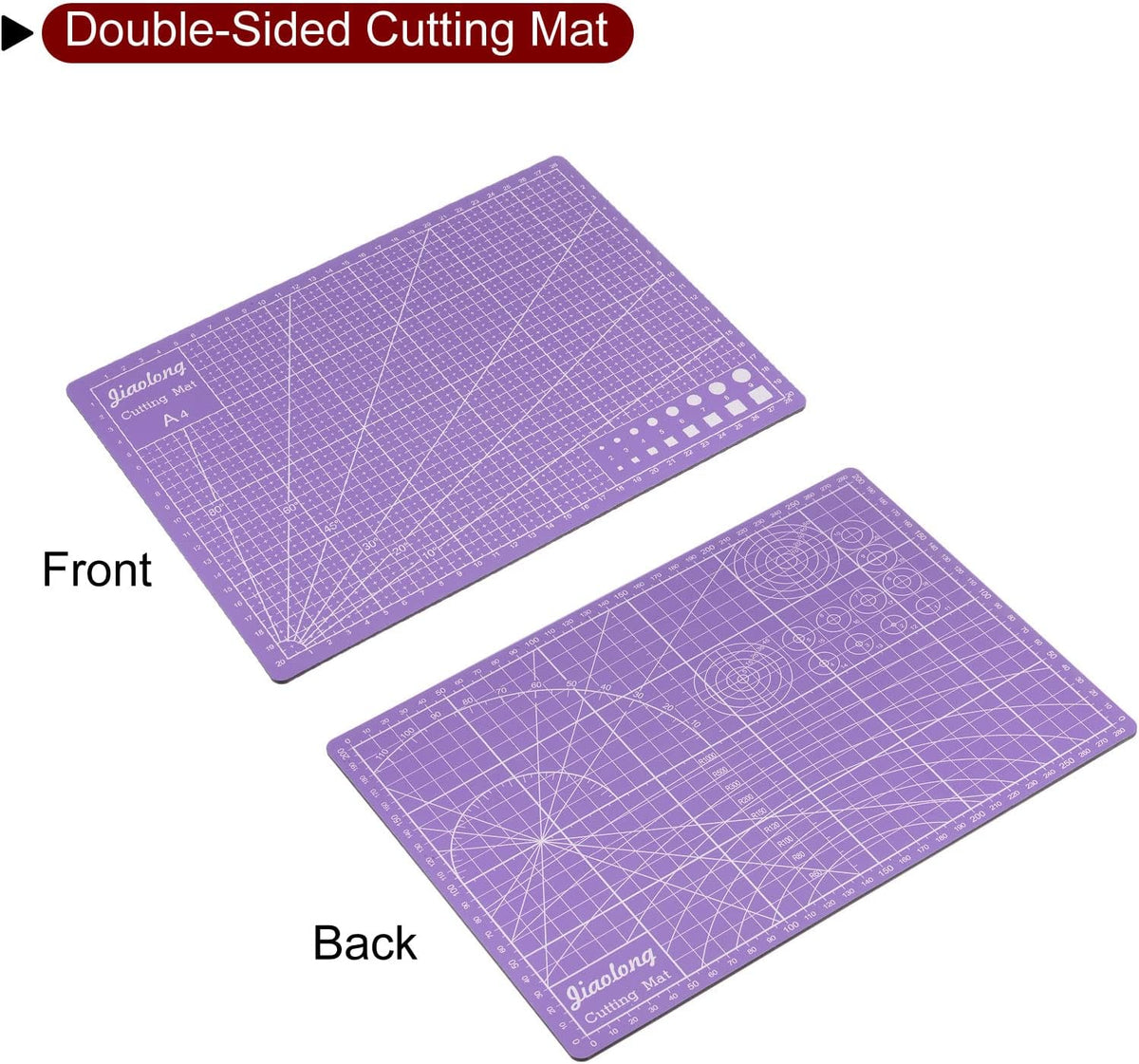 A5 Self-Healing Cutting Mat 9"x6" Craft Cutting Board for DIY Art Work Sewing Cutting, Black