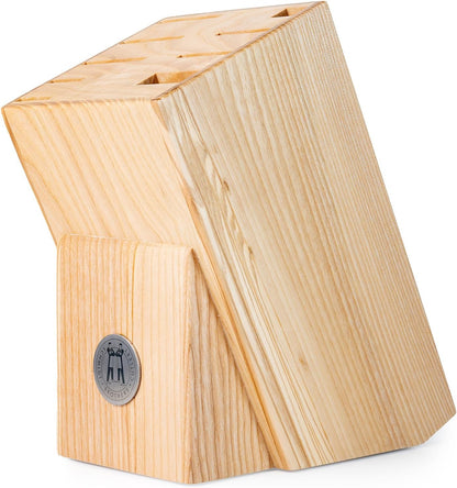 Hometown Oak Universal Knife Block, White Oak Storage Block with 9 Slots