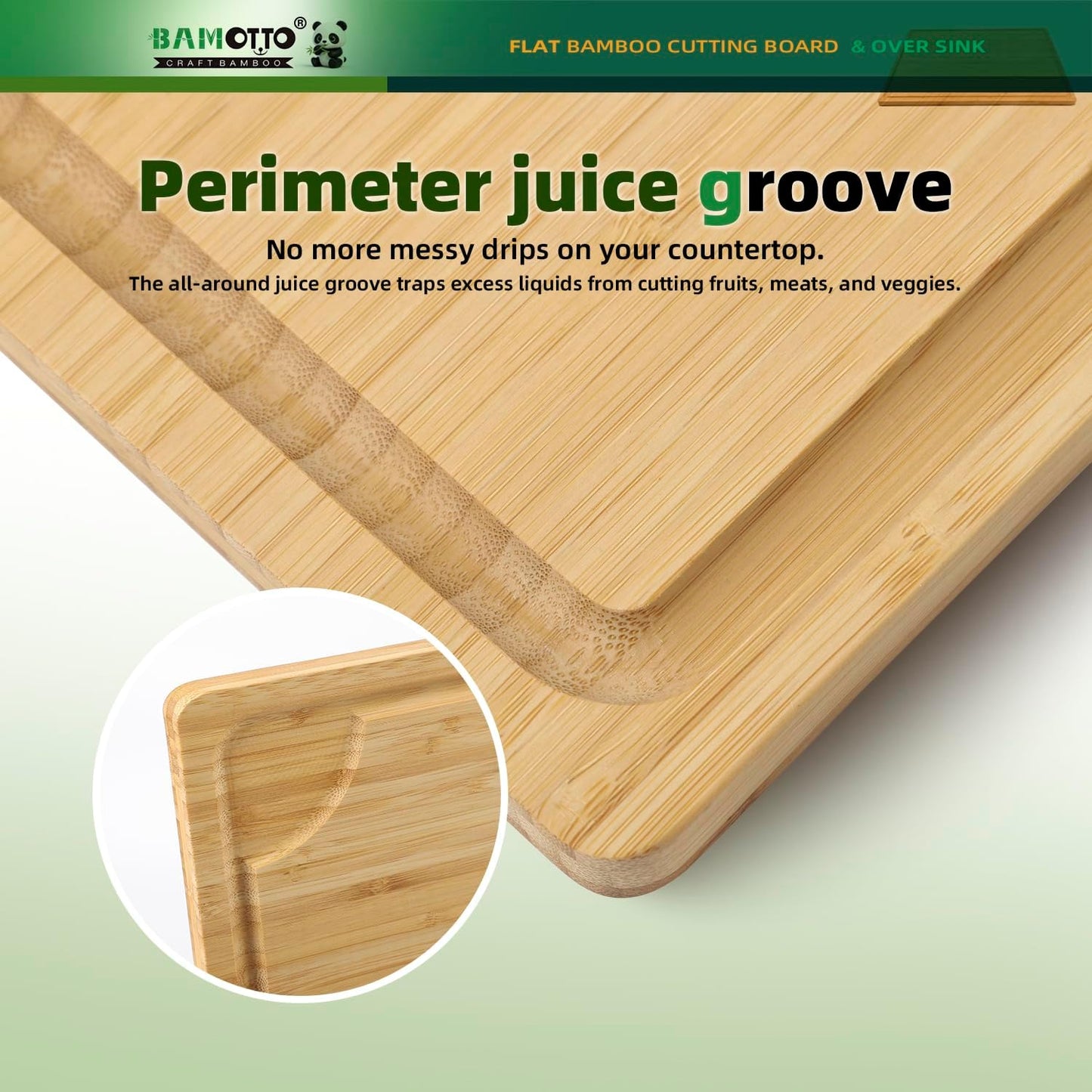 Extra Large Bamboo Cutting Board 24"x18"