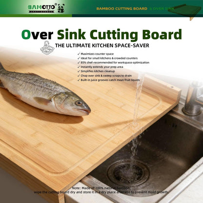 Extra Large Bamboo Cutting Board 24"x18"