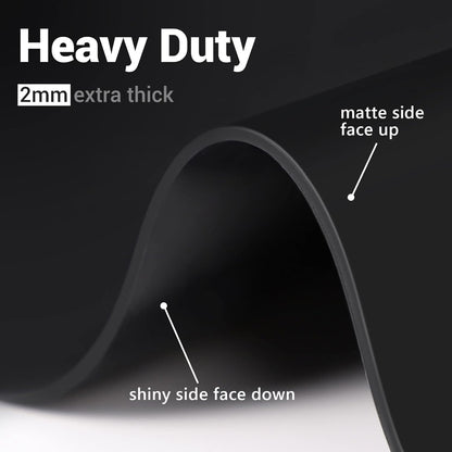 35.6x23.5 Inch Extra Large Silicone Mats for Kitchen Counter, 2MM Thick Heat Resistant Coffee Mat Bar Mat, Glass Top Stove Cover Countertop Protector for Air Fryer, Baking, Crafts, Black