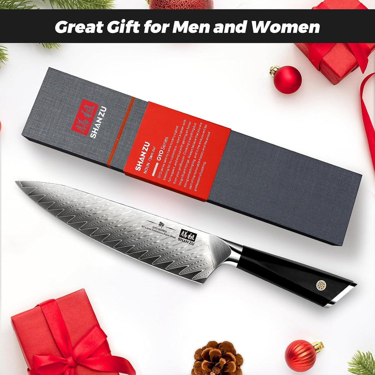 Damascus Chef Knife 8 inch, 67-Layer High Carbon Steel