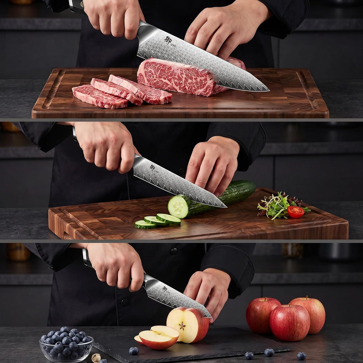 Damascus Chef Knife 8 inch, 67-Layer High Carbon Steel