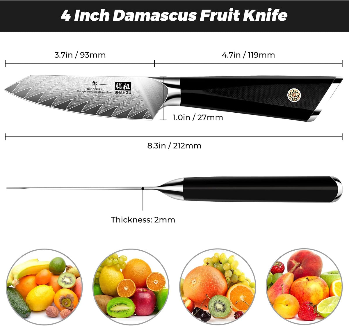 Damascus Chef Knife 8 inch, 67-Layer High Carbon Steel