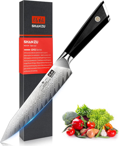 Damascus Chef Knife 8 inch, 67-Layer High Carbon Steel