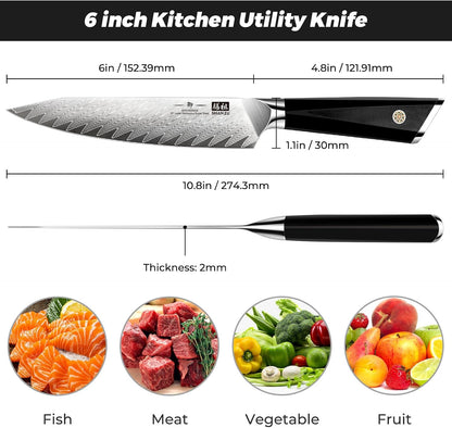 Damascus Chef Knife 8 inch, 67-Layer High Carbon Steel