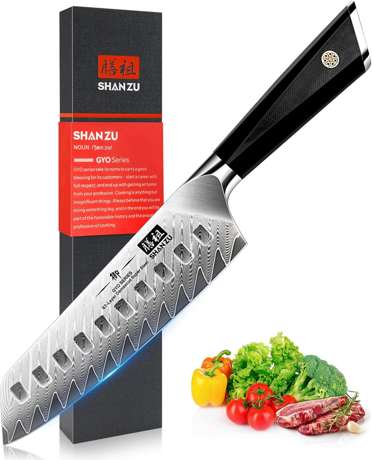 Damascus Chef Knife 8 inch, 67-Layer High Carbon Steel