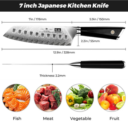 Damascus Chef Knife 8 inch, 67-Layer High Carbon Steel