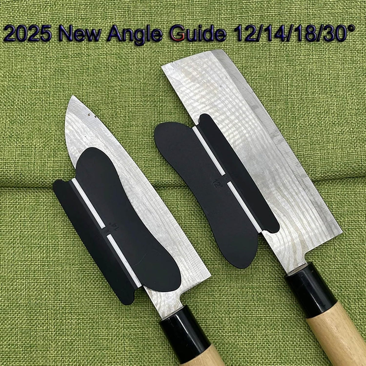 Black knife sharpener Angle Guide. Whetstone Knife Blade Sharpener Sharpening Stone Angle Guide 5-Pack, 4 Angles-12°, 14°, 18°, 30°, Perfect Assistance for Grinding Knife Blade