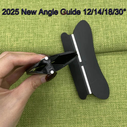 Black knife sharpener Angle Guide. Whetstone Knife Blade Sharpener Sharpening Stone Angle Guide 5-Pack, 4 Angles-12°, 14°, 18°, 30°, Perfect Assistance for Grinding Knife Blade
