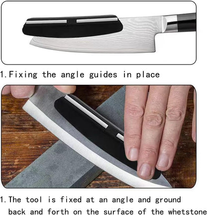 Black knife sharpener Angle Guide. Whetstone Knife Blade Sharpener Sharpening Stone Angle Guide 5-Pack, 4 Angles-12°, 14°, 18°, 30°, Perfect Assistance for Grinding Knife Blade
