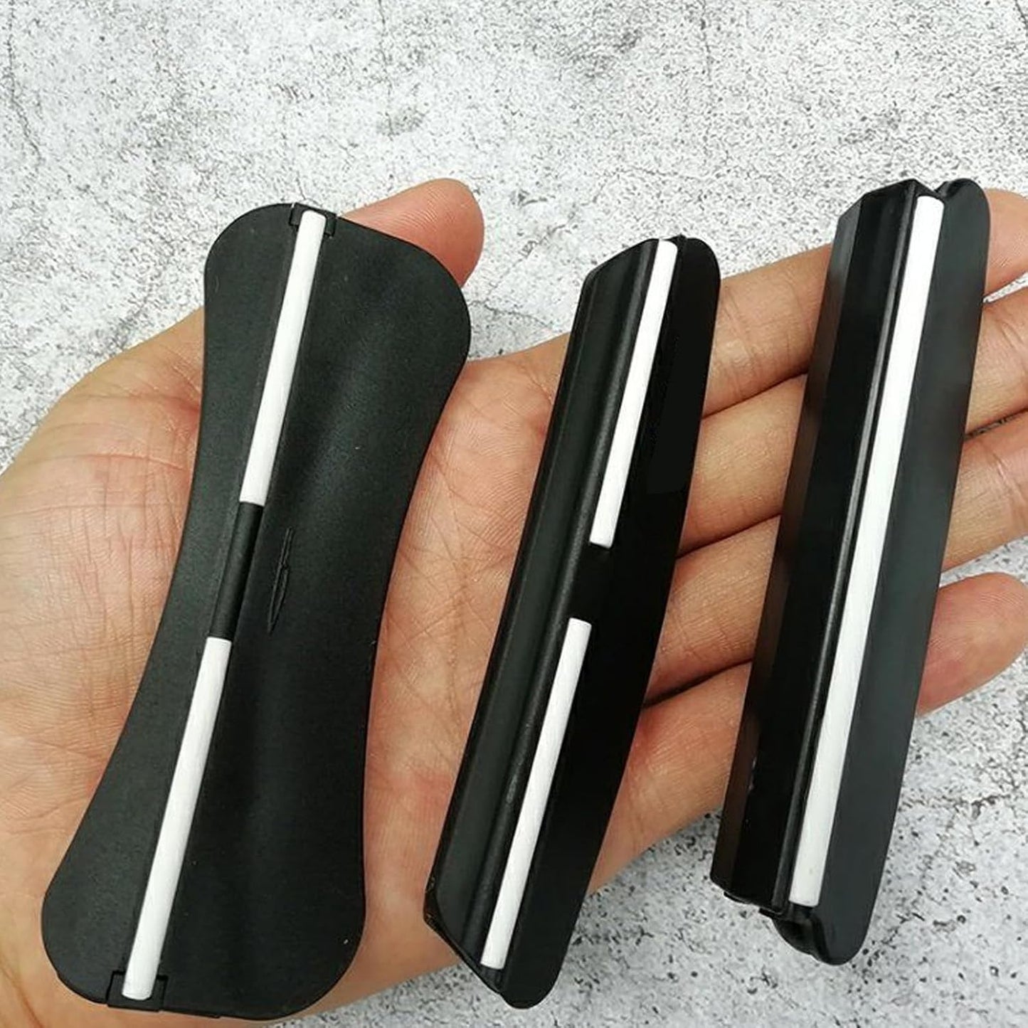 Black knife sharpener Angle Guide. Whetstone Knife Blade Sharpener Sharpening Stone Angle Guide 5-Pack, 4 Angles-12°, 14°, 18°, 30°, Perfect Assistance for Grinding Knife Blade
