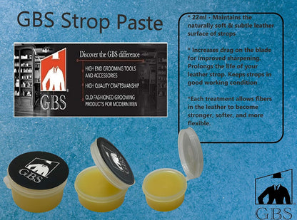 G.B.S Leather Strop 30ml Conditioning Paste Professional Hone and Sharpen Your Shaving Razor, Blade, Knives, Cutlery and Tools- Leather Restoring Balm (Pack of 2)