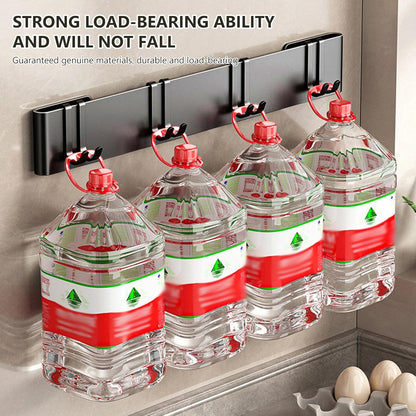 Knife Holder for Wall Mount-Knife Strips with Hooks Stainless Steel Wall Knife Rack-Knife Block-Knife Rack-Utensil Hanger-Kitchen Utensil Holder (Black, 50 CM+9 Hooks)