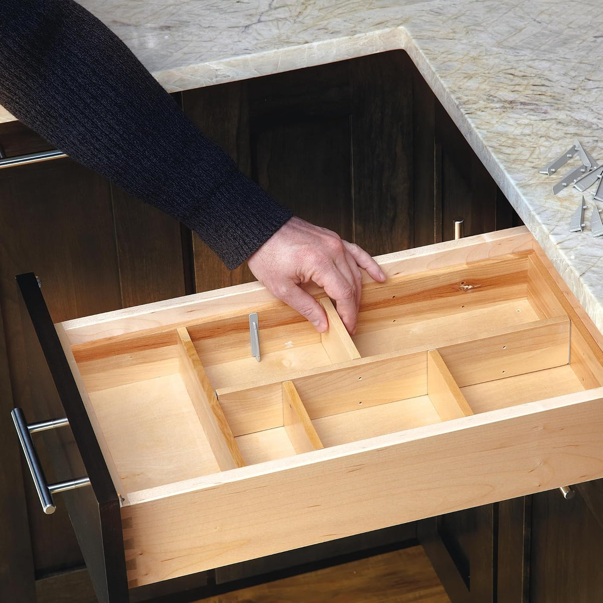 Customizable Silverware Drawer Insert Divider Organizer Kit