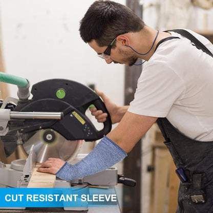 Cut Resistant Sleeve, Arm Safety Protectors Sleeves with Thumb Hole Forearm Guard Sleeves