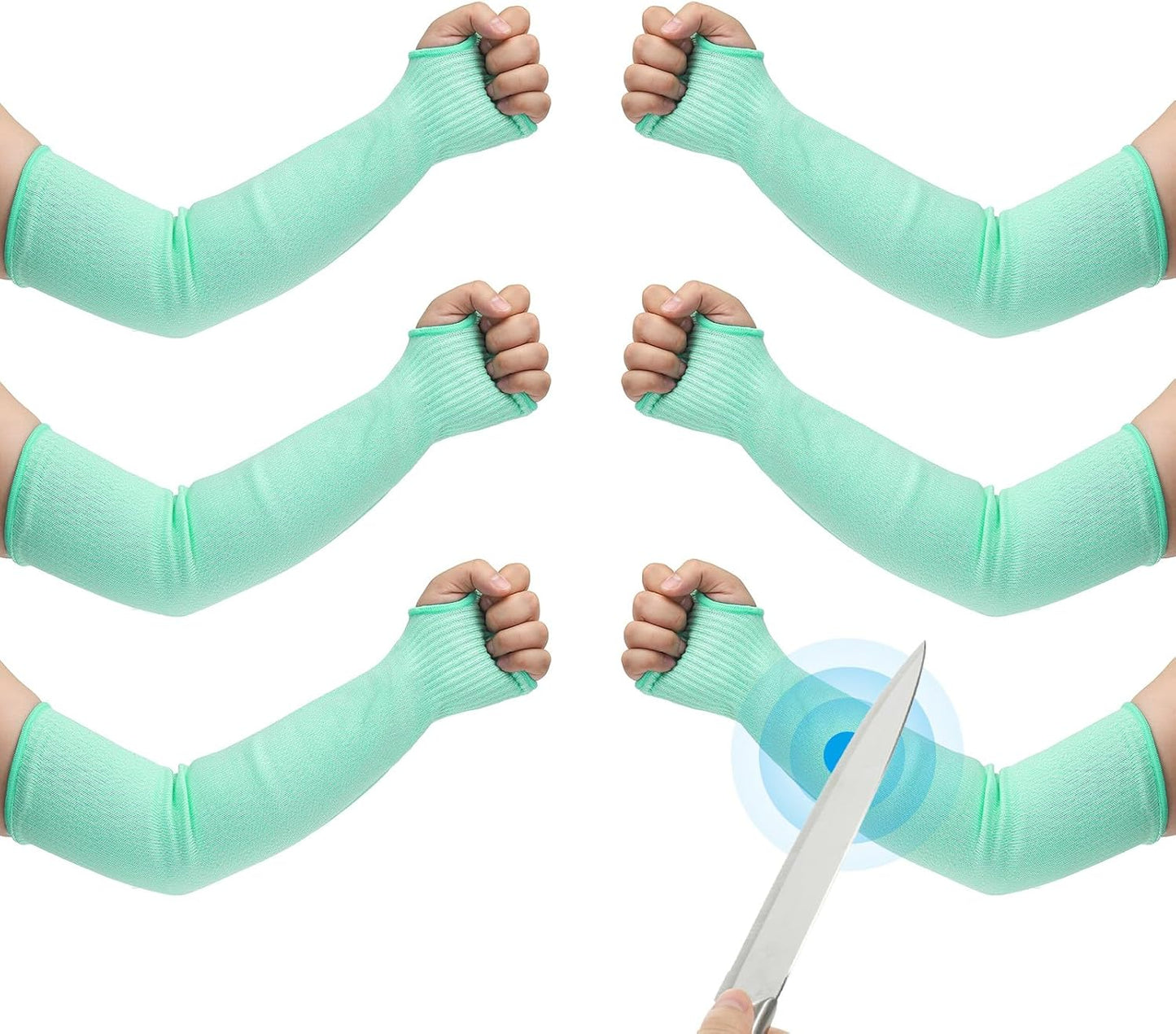 Cut Resistant Sleeve, Arm Safety Protectors Sleeves with Thumb Hole Forearm Guard Sleeves