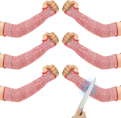 Cut Resistant Sleeve, Arm Safety Protectors Sleeves with Thumb Hole Forearm Guard Sleeves