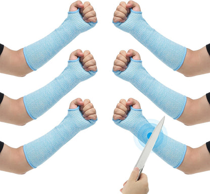 Cut Resistant Sleeve, Arm Safety Protectors Sleeves with Thumb Hole Forearm Guard Sleeves