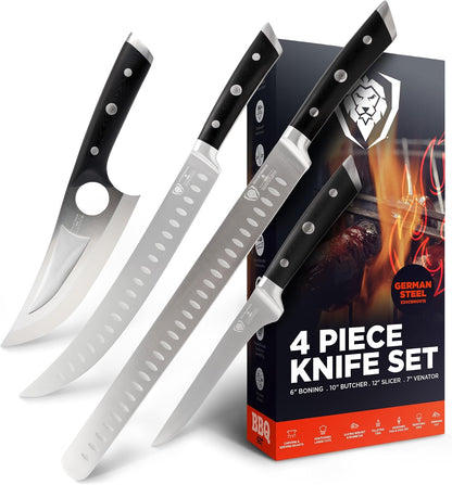 4-Pc Knife Set - Slicing, Butcher, Boning & Venator